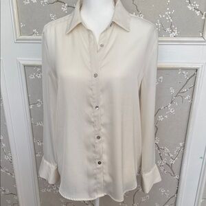 Rachel Zoe Cream Button-Down Shirt